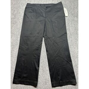 Jones New York Country Dress Pants Womens 14 Black Stretch Straight Leg New